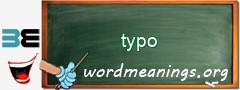 WordMeaning blackboard for typo